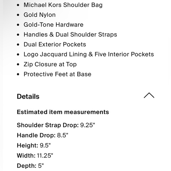 Michael Kors Nylon Shoulder Black Bag - Picture 5 of 10